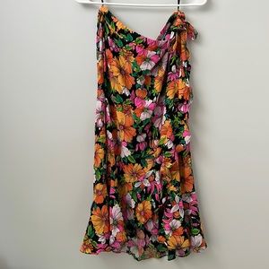 TopShop floral wrap skirt
